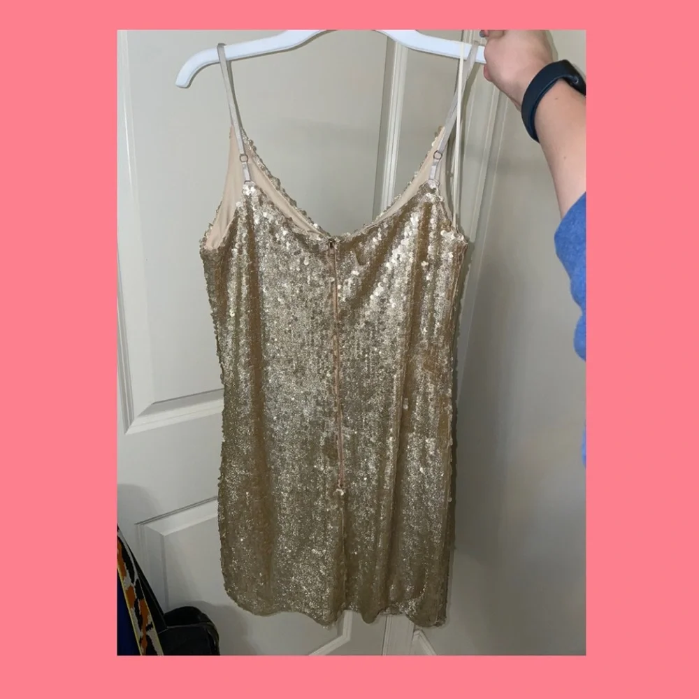 gold sequin formal dress - Picture 2 of 3